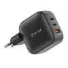WINX POWER Max 65W GaN nástenná nabíjačka - 2x USB-C PD, 1x USB-A QC, čierna