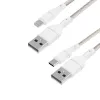 WINX USB-na-Type-C|Lightning nabíjací kábel 2-in-1 rozbočovací kábel 1,2m čierny