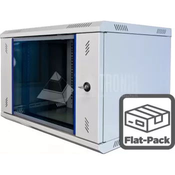 Wirewin WCAB PS2 600x450x4U nástenný rack skriňa, sivá (RAL 7035), 19 palcová, 4U, bezpečnostné sklenené dvere WCAB PS2 600X450X4U B FP