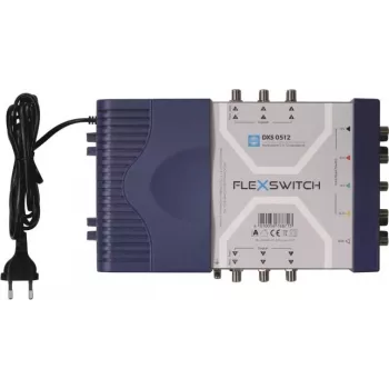 WISI FLEXSWITCH DXS0512 5-in-12 aktívny multiswitch s napájacím zdrojom