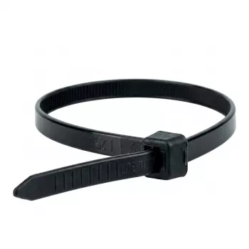 WKK čierna nylonová sťahovacia páska UV-stabilná 710x9mm 100 ks
