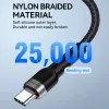 Wozinsky 1 m USB-C na USB-C kábel 60W PD rýchle nabíjanie & synchronizácia dát čierna