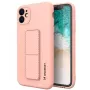 Wozinsky Apple iPhone 12 Kickstand puzdro silikónové puzdro so stojanom ružové