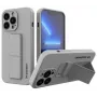 Wozinsky Apple iPhone 13 Kickstand puzdro silikónové puzdro so stojanom sivé
