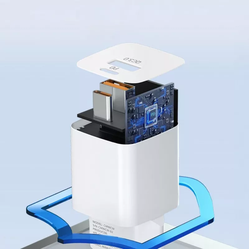 Wozinsky CMWCW 20W USB-C / USB-A napájací zdroj - biele