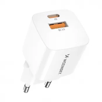 Wozinsky CMWCW 20W USB-C / USB-A napájací zdroj - biele