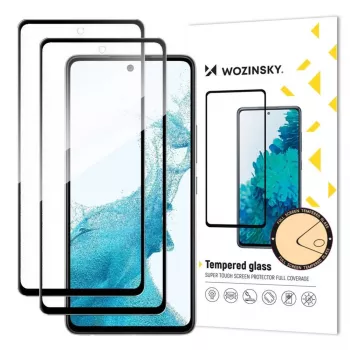 Wozinsky Full Glue tvrdené sklo ochranný kryt displeja pre Samsung Galaxy A57 (balenie 2 ks)