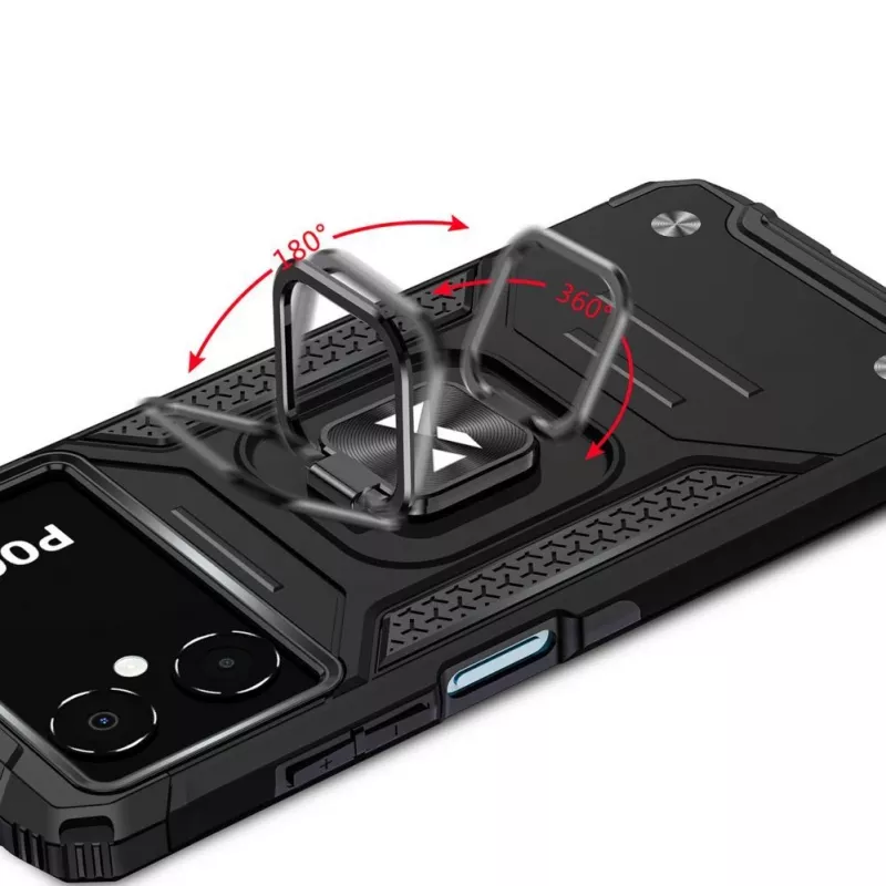 Wozinsky Ring Armor puzdro pre Google Pixel 7 Pro - pancierové puzdro s magnetickým prstencom - čierne