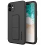 Wozinsky Silicone Kickstand puzdro pre Apple iPhone 12 - čierne