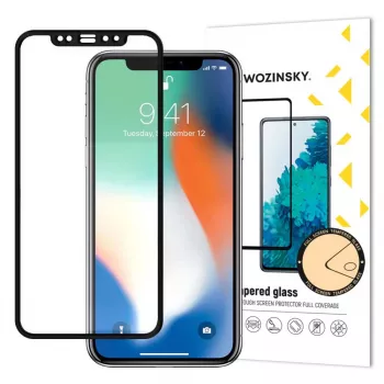 Wozinsky Super Tough Full Glue tvrdené sklo Full Screen Case Friendly ochranná fólia displeja pre Apple iPhone XR / iPhone 11 čierna