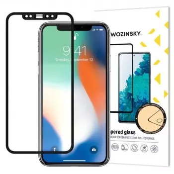 Wozinsky Super Tough Full Glue tvrdené sklo Full Screen Case Friendly ochranná fólia displeja pre Apple iPhone XR / iPhone 11 čierna