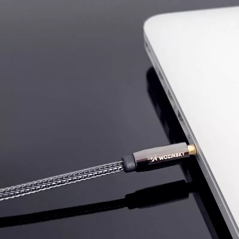 Wozinsky USB-C na USB-C kábel 3m čierny 60W PD rýchle nabíjanie a synchronizácia dát