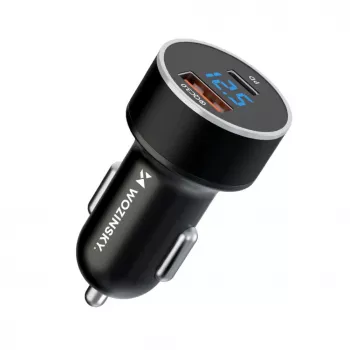 Wozinsky WDCCAC USB-C USB-A 36W auto nabíjačka - čierna