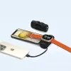 Wozinsky WF16-YLS mini power banka 5000mAh 15W s integrovaným USB-C káblom a nabíjačkou Apple Watch - čierna