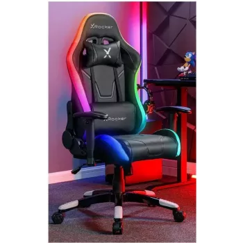 X Rocker Agility Compact eSports gamingová kancelárska stolička s LED osvetlením a ovládaním cez aplikáciu - čierna (2023028)