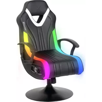 X-Rocker Fury RGB 2.1 herná podlahová rocker stolička čierna s Neo Motion LED a 2.1 zvukovým systémom (2023039)