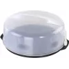 XAVAX kryt na tortu s rúčkou, transparentný/antracitový, 34 cm 111514