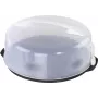 XAVAX kryt na tortu s rúčkou, transparentný/antracitový, 34 cm 111514