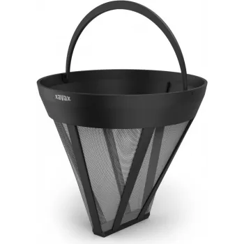 Xavax trvalý kávový filter veľkosť 4 Barista, opakovane použiteľné nerezové sitko, univerzálne, čierna