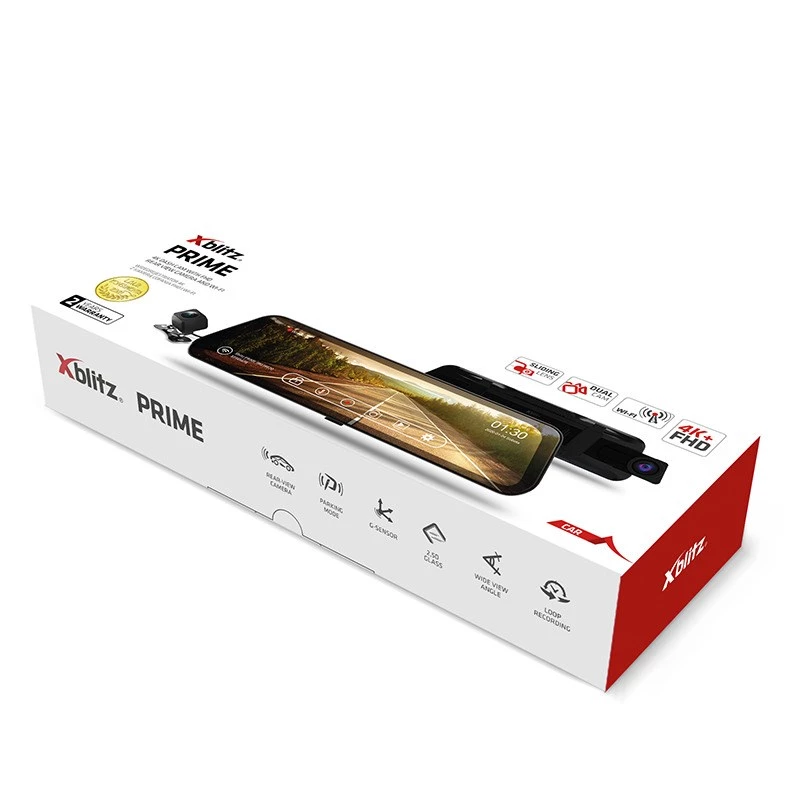 XBLITZ Prime spätné zrkadlo s dashcam s FHD zadnou kamerou a WLAN