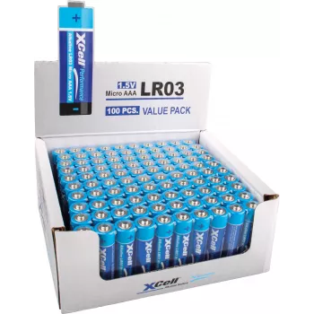XCell Performance LR03 Micro AAA batérie (alkalické) – balenie 100 ks škatuľa