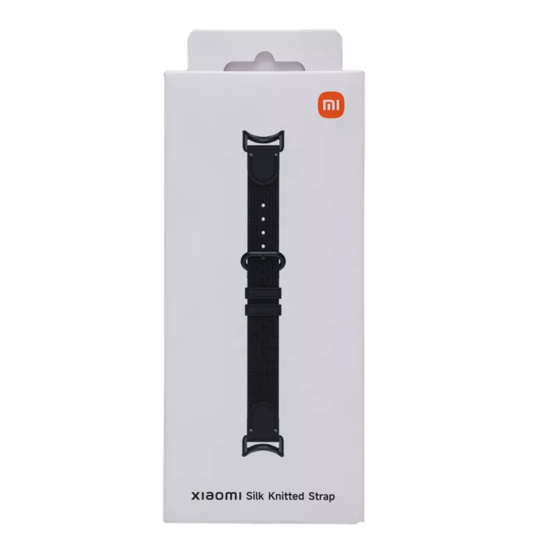 Xiaomi Smart Band 10 pletený hodvábny náramok - ebenovo čierny