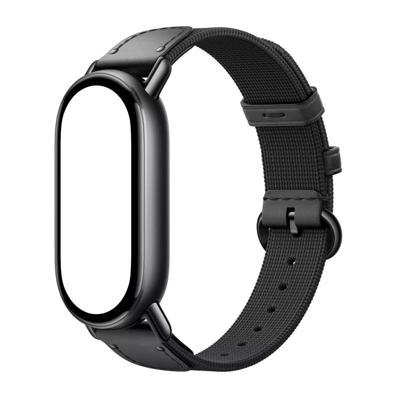 Xiaomi Smart Band 10 pletený hodvábny náramok - ebenovo čierny