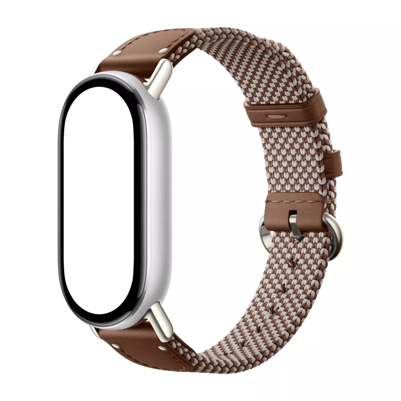 Xiaomi Smart Band 10 Pletený hodvábny náramok - perová hnedá