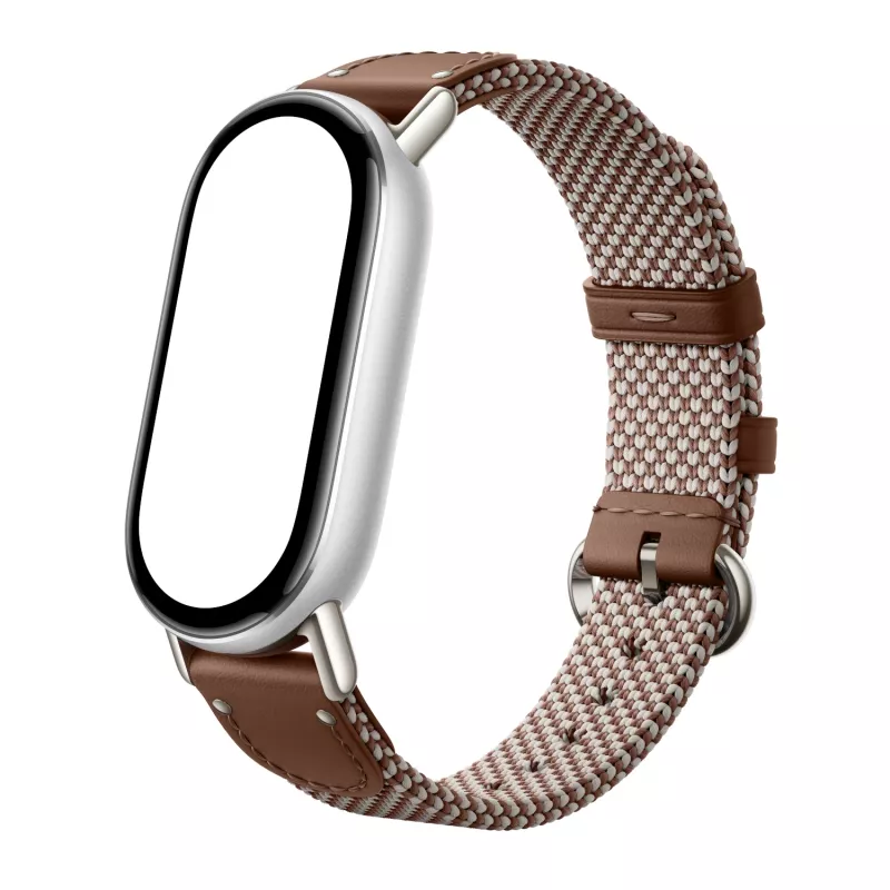 Xiaomi Smart Band 10 Pletený hodvábny náramok - perová hnedá