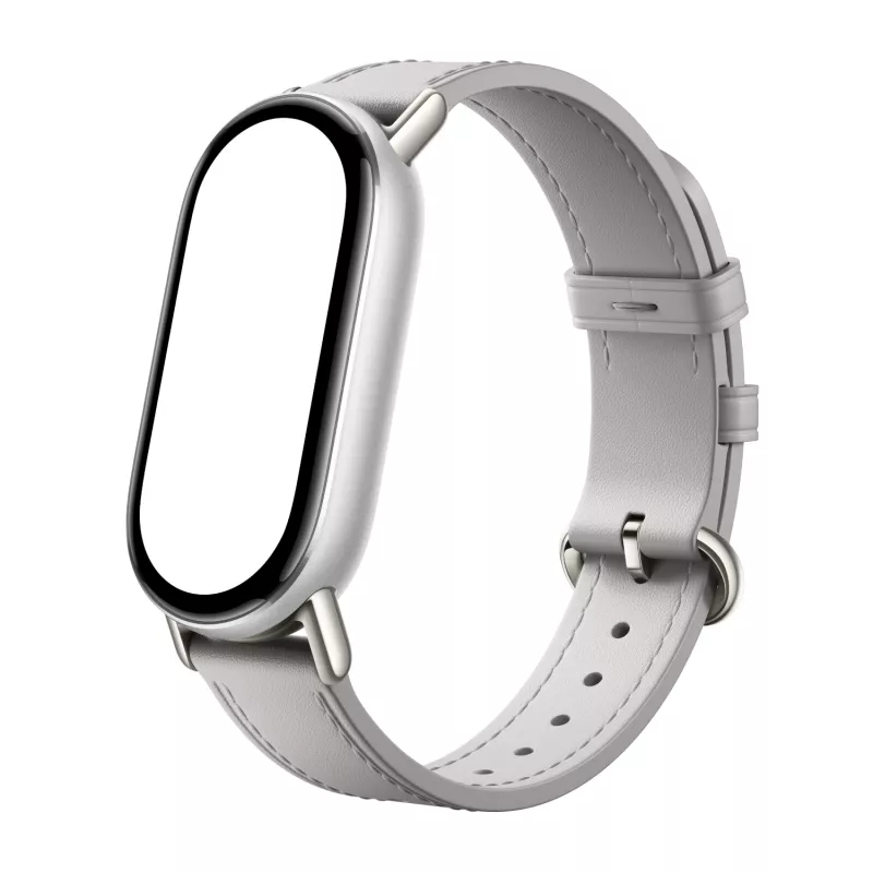 Xiaomi Smart Band 10 kožený remienok - sivý