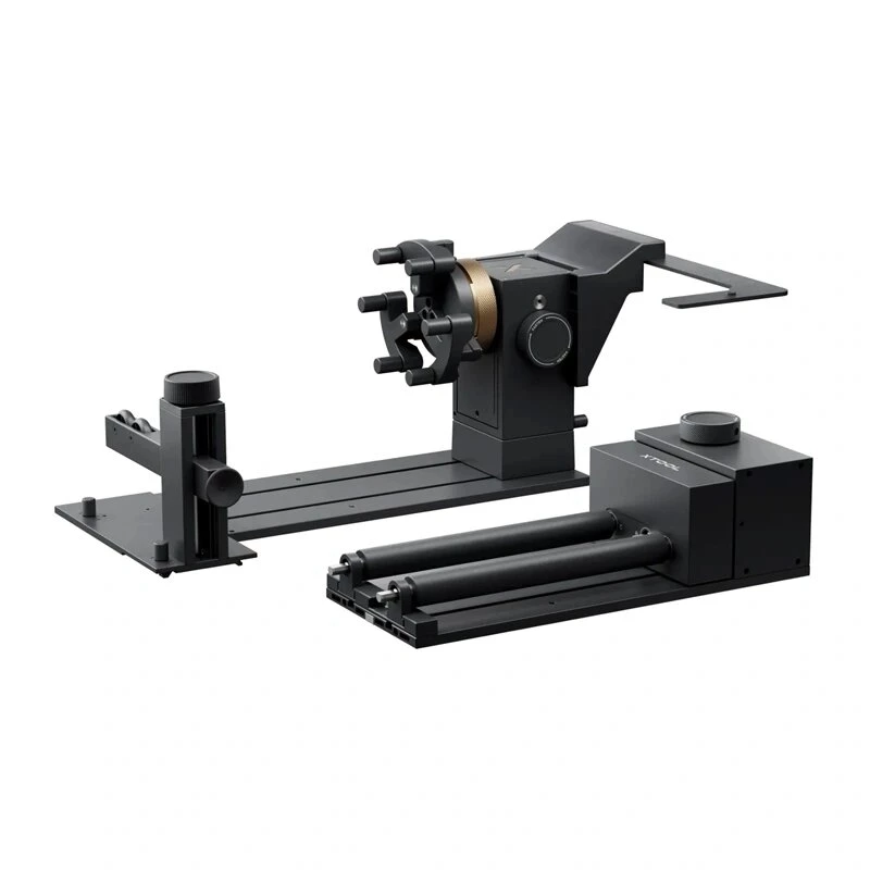 XTOOL RA3 Lite rotačný adaptér – 4-in-1 rotačný nástavec pre xTool laserový gravírovač (skľučovadlo, valec, krúžok, guľa)