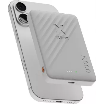 Xtorm Go2 magnetická bezdrôtová powerbanka 5000mAh 15W Qi 18W USB-C Ice White XG2WPE057