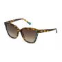 YALEA dámske slnečné okuliare SYA028N550743 Havana acetát hranatý rám hnedé gradientové sklo UV400