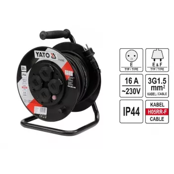 Yato YT-81052 káblový navijak 4 zásuvky 20 m