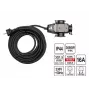 Yato YT-81162 predlžovací kábel 20 m 3 zásuvky vnútorný/vonkajší čierny