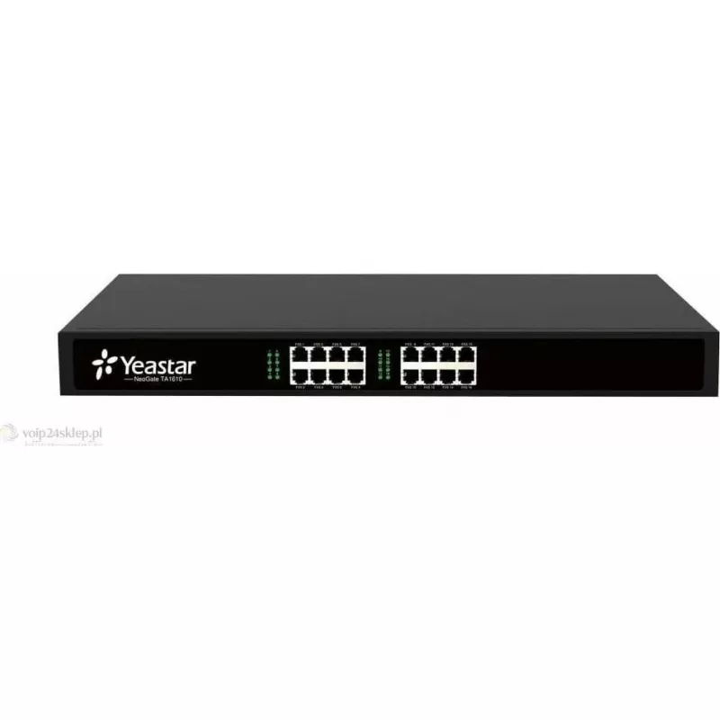 Yeastar TA1610 16-portová FXO VoIP brána - 2x RJ45, 16x RJ11, 1U rackmount