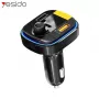 YESIDO Bluetooth na FM vysielač 43W rýchla autonabíjačka Y45 čierna