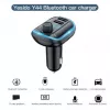 YESIDO Y44 MP3 prehrávač Bluetooth autonabíjačka, 2 USB, čierna