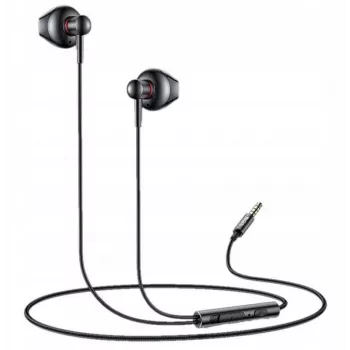 YESIDO YH47 in-ear káblové slúchadlá s mikrofónom, 3,5-mm jack, čierne