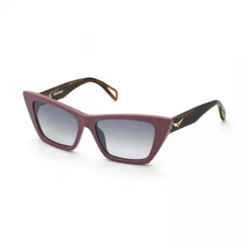 ZADIG & VOLTAIRE SLNEČNÉ OKULIARE SZV419-55816X dámske acetátový rám sivé zrkadlové šošovky 55/16/140 mm