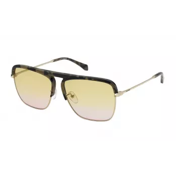 ZADIG & VOLTAIRE SZV321 slnečné okuliare - pánsky Pilot Square rám - čierny - sivé tónované sklá - 60/13/140 mm