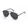ZADIG & VOLTAIRE SZV415-600531 unisex hranaté slnečné okuliare, čierny acetátový rám, sivé polykarbonátové šošovky, UV400 ochrana