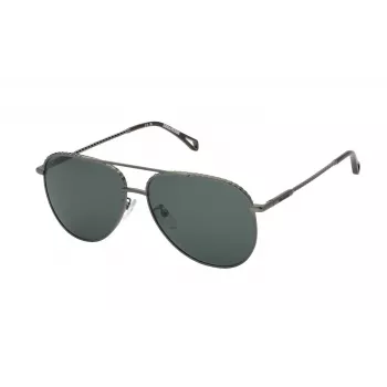 ZADIG & VOLTAIRE dámske slnečné okuliare SZV378-580568 - čierny acetátový rám, sivé polykarbonátové sklá, 58 mm
