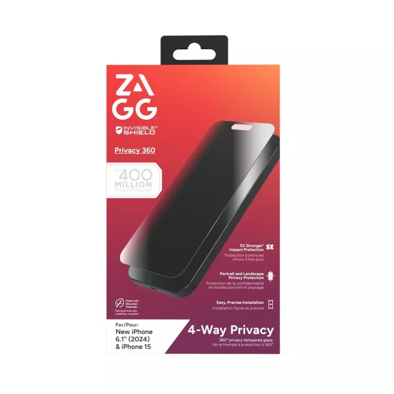 ZAGG InvisibleShield Glass Elite Privacy 360 ochrana displeja pre iPhone 14 Pro Max