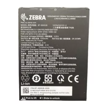 Zebra BTRY-ET401-10INC-01 náhradná batéria na odstránenie, interná, pre ET401 10-palcový tablet, 7600 mAh