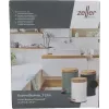 Zeller 18910 bambusové veko 3L soft-close šliapací odpadkový kôš, matne čierny