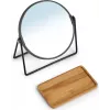 Zeller Present 18738 Voľne stojace okrúhle make-up zrkadlo, čierne