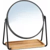 Zeller Present 18738 Voľne stojace okrúhle make-up zrkadlo, čierne