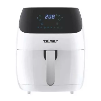 Zelmer ZAF5501W Teplovzdušná fritéza bez oleja, 5L, 1500W, digitálny dotykový panel, biela