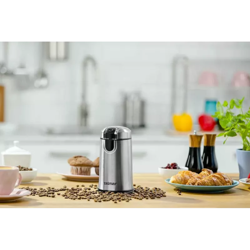 Zelmer ZCG7425 mlynček na kávu, 150 W nožový mlynček, objem 50 g, čierna